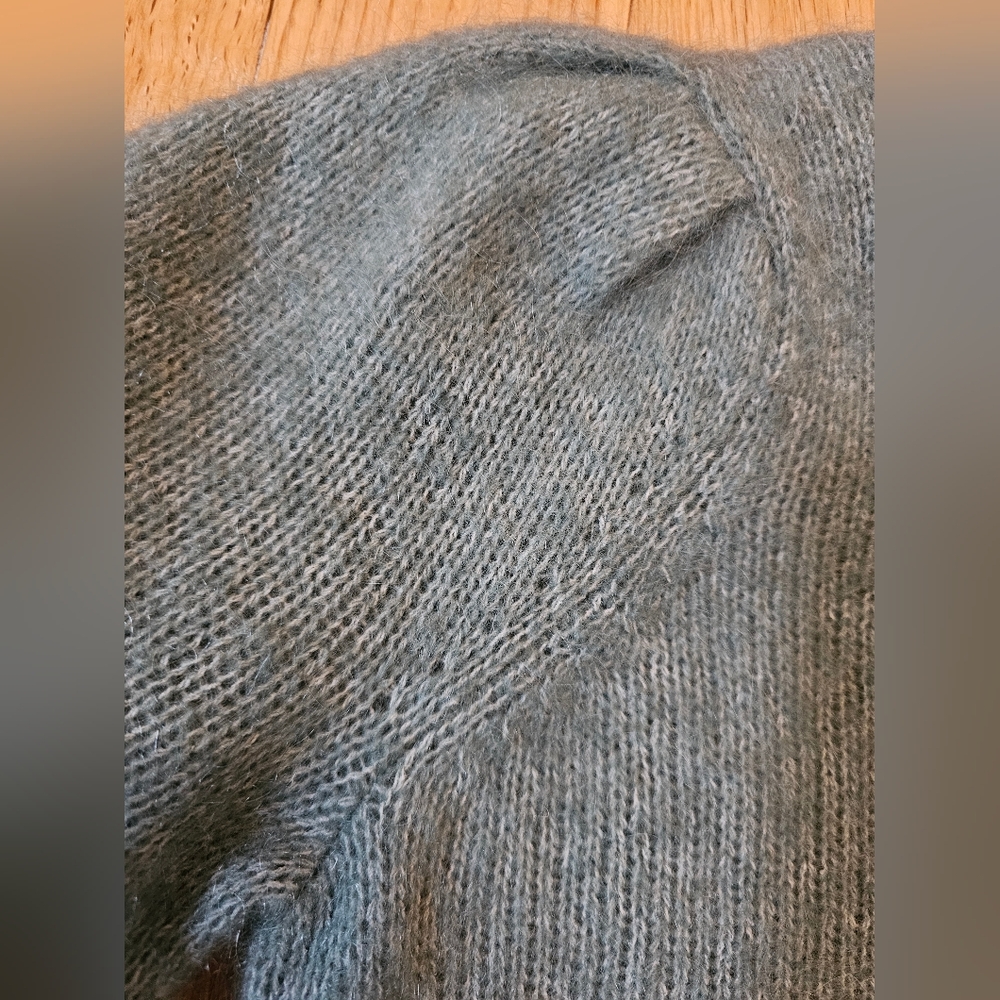 Sezane Gorgeous Green Women's Mohair Blend Cardigan Size XS fits S to M - Picture 7 of 8